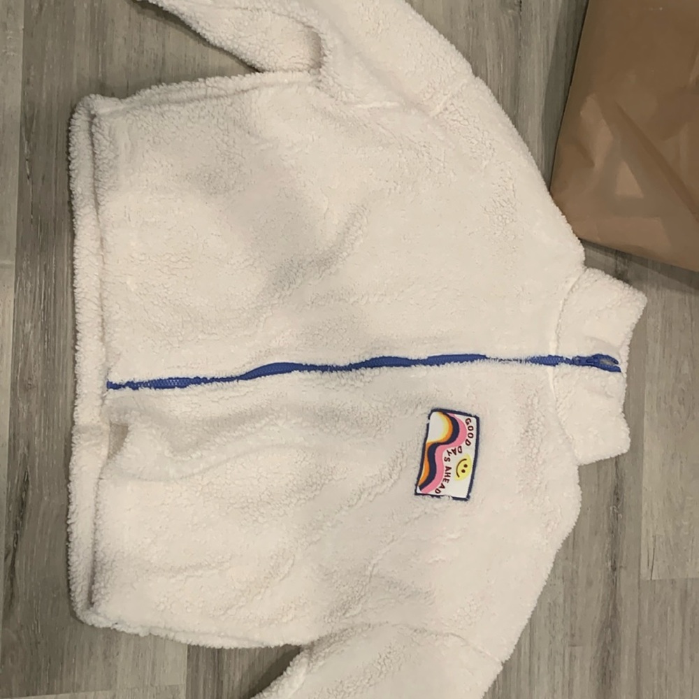 Fuzzy jacket, size large, never worn!